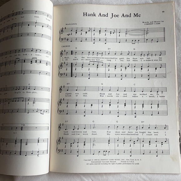 Johnny Cash song and picture folio book 1960 - Picture 14 of 15